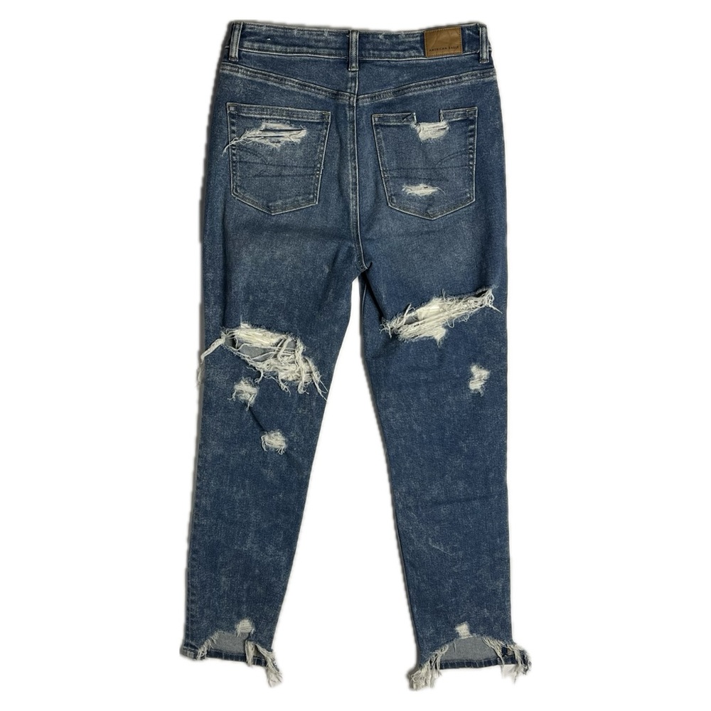 American Eagle Mom Jeans Front and Back Ripped Size 4 - Picture 3 of 11